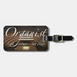 Etiqueta De Bagagem Organista em seu Tag da bagagem do serviço