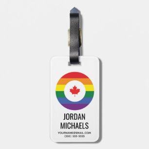 Etiqueta De Bagagem Orgulho gay do Canadá
