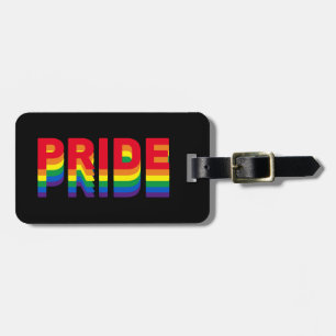 Etiqueta De Bagagem Orgulho lgbt lgbtq queer gay arco-íris preto