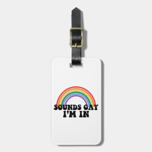 Etiqueta De Bagagem Orgulho LGBT Sons Gays Estou no Arco-Íris Gay