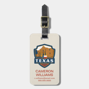 Etiqueta De Bagagem Orgulho Texas do estado