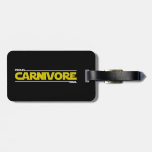 Etiqueta De Bagagem Orgulhoso Carnivore. Contato.