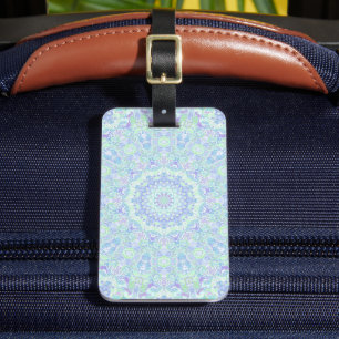 Etiqueta De Bagagem Ornamentado Colorido Psicodélico Hippie Mandala