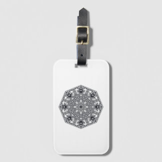 Etiqueta De Bagagem Ornamento redondo da mandala