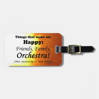 Etiqueta De Bagagem Orquestra me deixa feliz