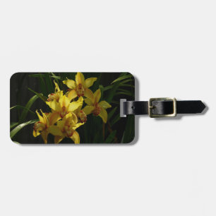 Etiqueta De Bagagem Orquídeas Amarelas Sunitas Floral