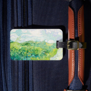 Etiqueta De Bagagem Os Auvers Dos Campos De Trigo Verde Van Gogh. Impr
