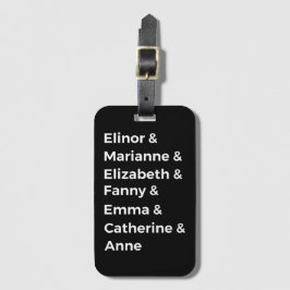 Etiqueta De Bagagem Os Heroínas de Jane Austen I