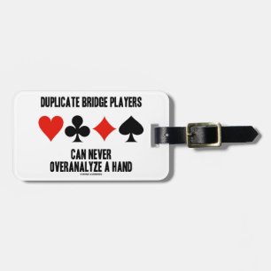 Etiqueta De Bagagem Os jogadores de ponte duplicados podem nunca