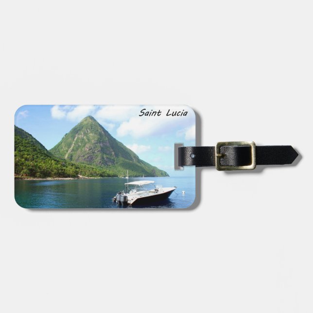 Etiqueta De Bagagem Os Pitons no santo Lucia (Frente Horizontal)