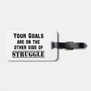 Etiqueta De Bagagem Os Seus Objetivos Estão Do Outro Lado Da Luta