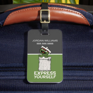 Etiqueta De Bagagem Oscar, o Grouch Expresse-se Adicionar Informaçõe