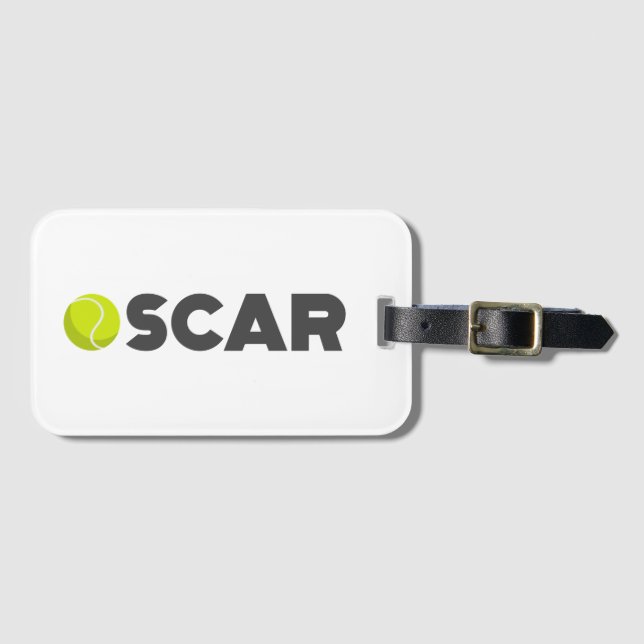 Etiqueta De Bagagem Oscar Tênis (Frente Horizontal)