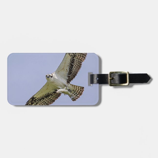 Etiqueta De Bagagem Osprey com peixe (Frente Horizontal)