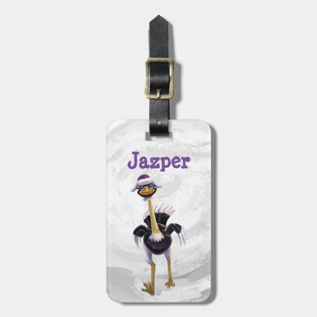 Etiqueta De Bagagem Ostrich Corrente das Montanhas (Frente Vertical)