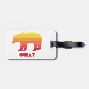 Etiqueta De Bagagem Ouray Colorado Rainbow Bear