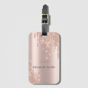 Etiqueta De Bagagem Ouro elegante, royal