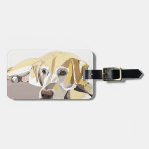 Etiqueta De Bagagem Ouro Labrador