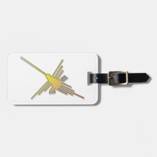 Etiqueta De Bagagem Ouro Nazca Lines Hummingbird