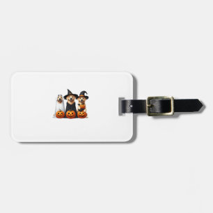 Etiqueta De Bagagem Ouro Retriever Ghost Halloween Dog