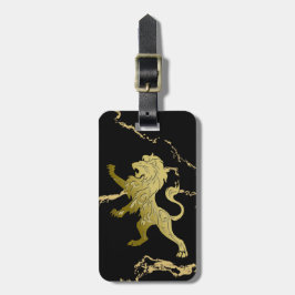 Etiqueta De Bagagem Ouro Royal Lion