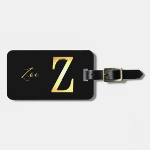 Etiqueta De Bagagem Ouro Z Marca de bagagem