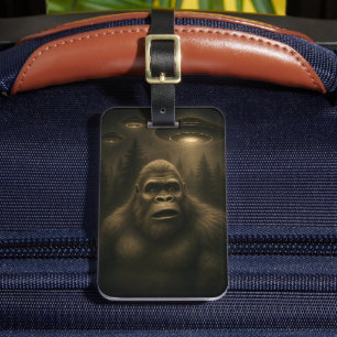 Etiqueta De Bagagem OVNI Alienígena Sasquatch Pé Grande