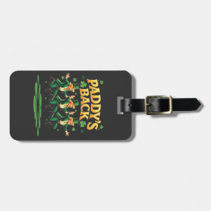 Etiqueta De Bagagem Paddy's Back Funny Trump Rua Patrick Day Leopard