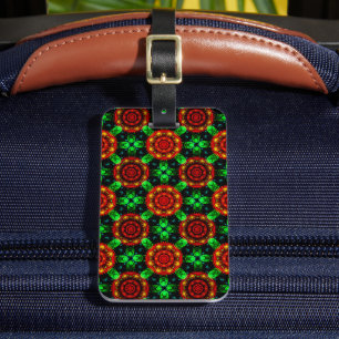 Etiqueta De Bagagem Padrão Abstrato Floral Moderno Boho Elegante #504