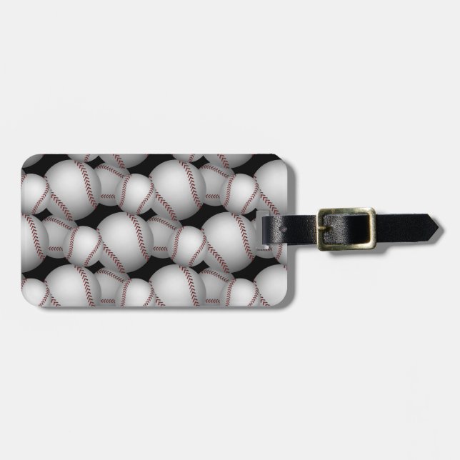 Etiqueta De Bagagem Padrão Baseballs (Frente Horizontal)