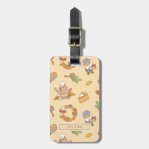 Etiqueta De Bagagem Padrão Bubu e Moonch, Fall and Pie