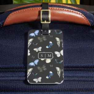 Etiqueta De Bagagem Padrão da borboleta da mariposa