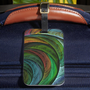 Etiqueta De Bagagem Padrão de Abstrato de Arte Moderna com Glória de C