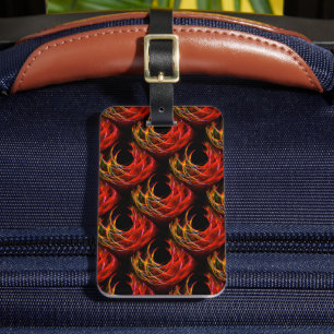 Etiqueta De Bagagem Padrão de Arte Abstrata Elegante Boho Moderno Fofo