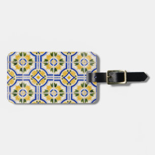 Etiqueta De Bagagem Padrão de azulejo brilhante, Portugal