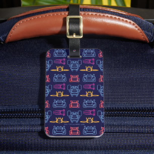 Etiqueta De Bagagem Padrão de Contorno de Leitura Neon BatWheels™