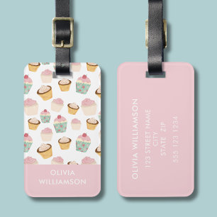 Etiqueta De Bagagem Padrão de Cupcake 