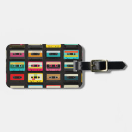 Etiqueta De Bagagem Padrão de Fita Cassete Retro – Música Antiga