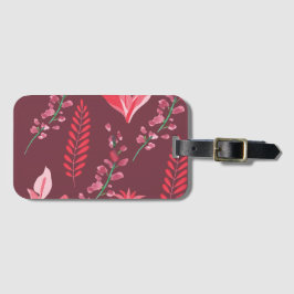 Etiqueta De Bagagem Padrão de flores.