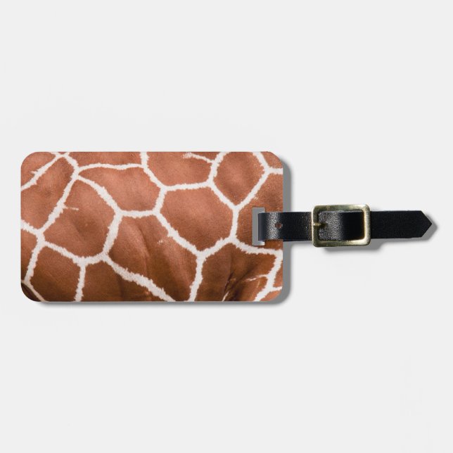 Etiqueta De Bagagem Padrão de Girafa (Frente Horizontal)