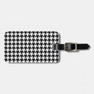 Etiqueta De Bagagem Padrão de houndstooth Clássico Personalizado Dog