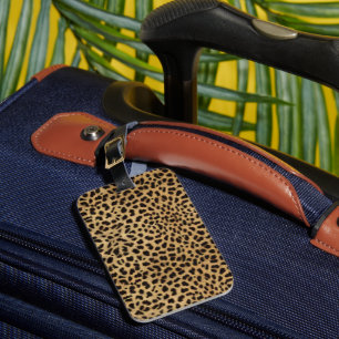 Etiqueta De Bagagem Padrão de Impressão de Cheetah