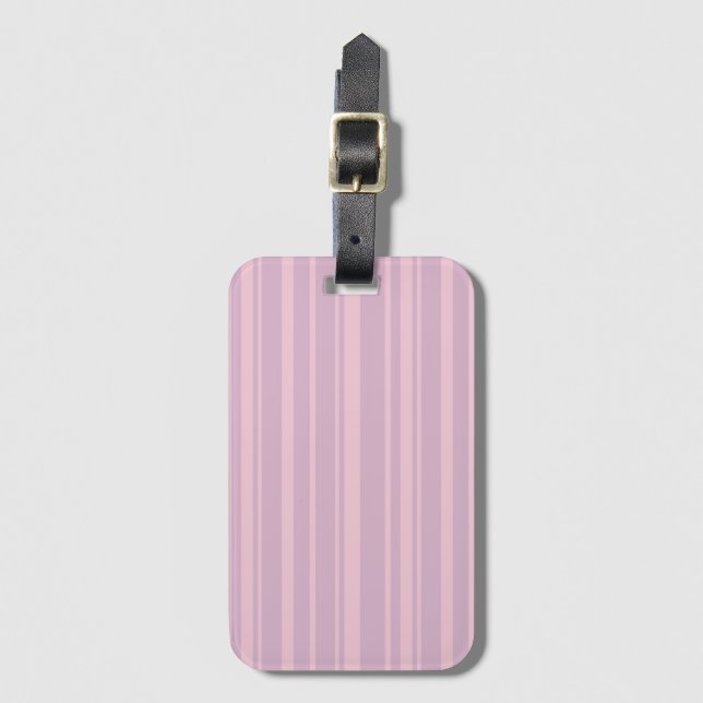 Etiqueta De Bagagem Padrão de Linha Roxa e Rosa (Frente Vertical)