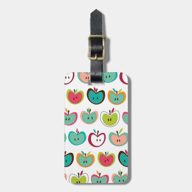 Etiqueta De Bagagem Padrão de maçã (Frente Vertical)