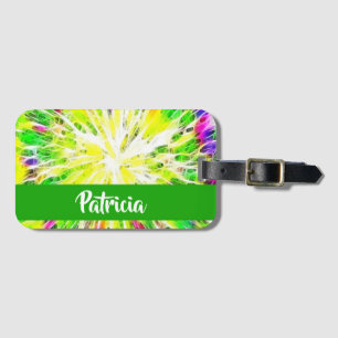 Etiqueta De Bagagem Padrão de nome personalizado do corante de tempo c