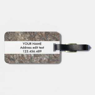 Etiqueta De Bagagem Padrão de Pedra Personalizada