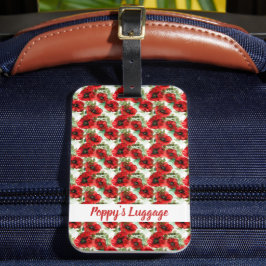 Etiqueta De Bagagem Padrão de Popia Delicada