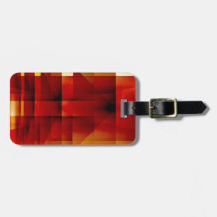 Etiqueta De Bagagem Padrão de setas vermelhas e amarelas