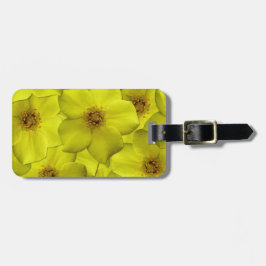 Etiqueta De Bagagem Padrão de Shrubby Cinquefoil Sem Costura