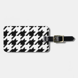 Etiqueta De Bagagem Padrão de verificação de houndstooth de pixel de 8